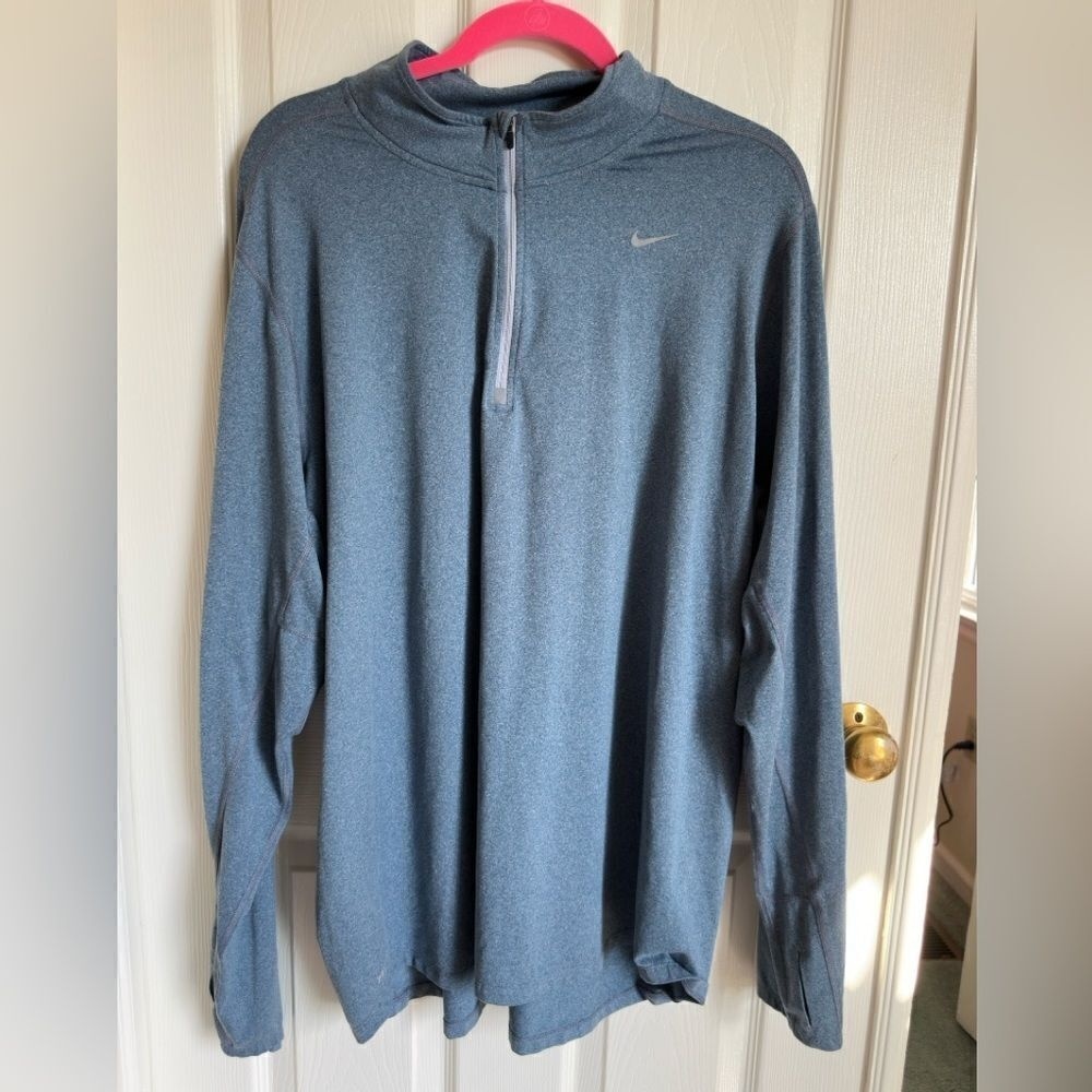 Nike‎ Element Dri Fit Blue Running Pullover Long Sleeve Top Size XXL